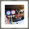 Gauge Air Conditioning Framed Print