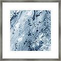 Gem Of The Sea Salty Blue Waves Of Crystals Watercolor Beach Art Decor Xiii Framed Print