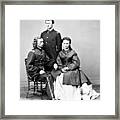 General Custer With His Wife And Brother - 1865 Framed Print