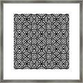 Geometric Designer Pattern 721 -grey Black Framed Print