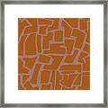 Geometric Tiger Orange Framed Print