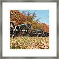 Gettysburg - Cannons In A Row Framed Print