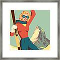 Girl On Zermatt Framed Print