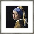 Girl With A Pearl Earing Framed Print