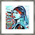 Girl With Pearl 002 Framed Print