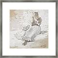 Girl With Shell At Ear Framed Print