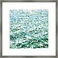 Glare In Emerald Water. Framed Print