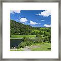 Glendalough Lower Lake In The Wicklow Mountains National Park Framed Print