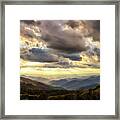 Glorious Beams Of Light - Blue Ridge Parkway Framed Print