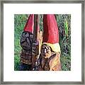 Gnomes At Home Framed Print