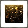 Golden Glittering Background Framed Print