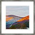 Golden Hour Snowy  Spring Hills Vermont Framed Print