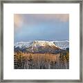 Golden Light On Kathadin Mountain Framed Print