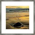Golden Light On Saltburn Beach Framed Print
