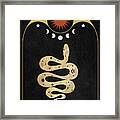 Golden Serpent Magical Animal Art Framed Print