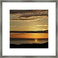 Golden Sunrise Over The Sea Framed Print