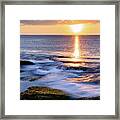 Golden Sunset, Halibut  Pt. Rockport Ma. Framed Print