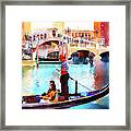 Gondola Rides At The Venetian Las Vegas Framed Print