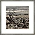 Good Foundations - Hand Laid Fieldstone Barn Foundation At Torgerson Homestead - Benson County Nd Framed Print