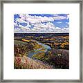 Gorgeous Pembina Gorge Nd At Tetrault Forest Lookout Framed Print
