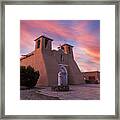 Gorgeous Sunset With The St Francisco De Asis Church Framed Print