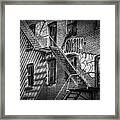 Graffiti And Fire Escapes Framed Print