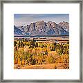 Grand Teton Autumn Overlook Panorama Framed Print