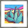 Graphic Cactus Framed Print