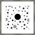 Graphic Grayscale Polka Dots Framed Print