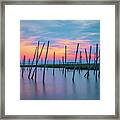Great Bay Vivid Sunset Framed Print