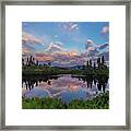 Great North Woods Sunset In New Hampshire Framed Print