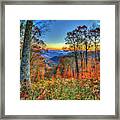 Great Smoky Mountains Fall Sunset 3 Tennessee North Carolina Landscape Art Framed Print