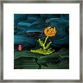 Green And Yellow #j6 Framed Print