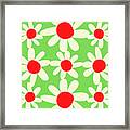 Green Floral Holiday Design Framed Print