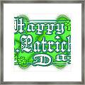 Green Happy St Patrick's Day March 17th Framed Print