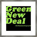 Green New Deal 2030 Framed Print