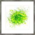 Green Paint Splash Framed Print