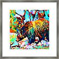 Grizzly Bear In Vibrant Colors 20210727 Framed Print