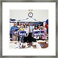 Group Portrait Of A Politician With Colleagues In An Office During An Election Campaign Framed Print