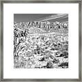 Guadalupe Mountains Salt Basin Dune Landscape Black And White Framed Print