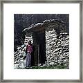 Gate Guardian To The Here And There Framed Print