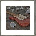 Guitar With Spheres Framed Print