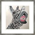 Ha Ha Zebra Framed Print