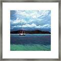 Haitian Sail, Comier- Plage, Haiti Framed Print