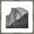 Half Dome And Four Mile Trail Black And White Framed Print