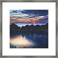 Halibut Point Sunset, Rockport, Ma Framed Print