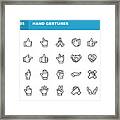 Hand Gestures Line Icons. Editable Stroke. Pixel Perfect. For Mobile and Web. Contains such icons as Gesture, Hand, Charity and Relief Work, Finger, Greeting, Handshake, A Helping Hand, Clapping, Teamwork. Framed Print