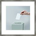 Hand Placing Ballot Framed Print