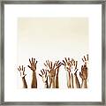 Hands In The Air Framed Print
