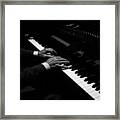 Hands Playing The Piano Framed Print